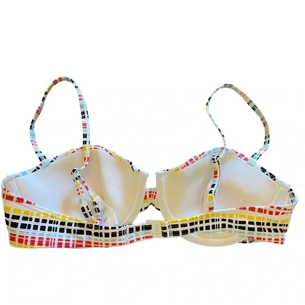 Onia Dalia Ribbon Stripe Bikini Top NWOT